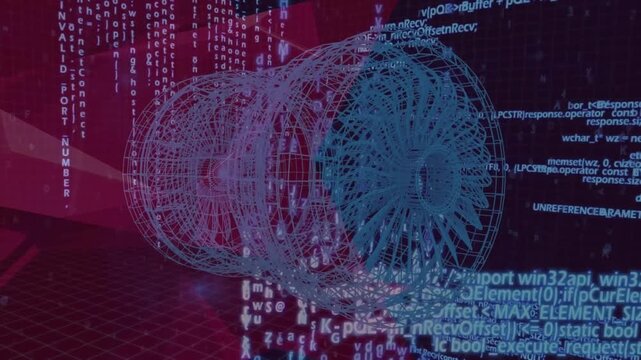 Animation of 3d engine and data processing