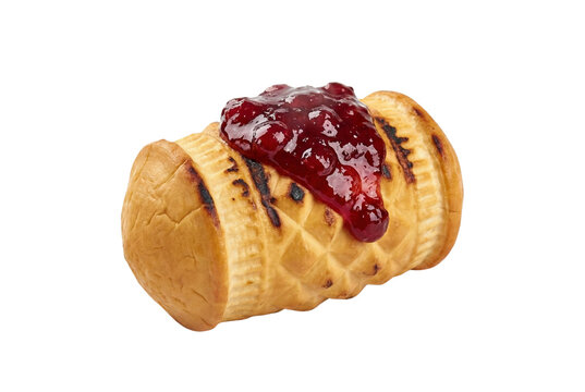 Grilled oscypek smoked sheep cheese with sweet cranberry jam