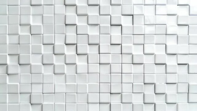 A collection of square tiles arranged on a wall. Each tile has unique patterns and colors. A perfect example of modern decorative art.