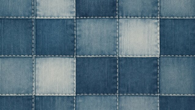 Denim patchwork texture desktop wallpaper