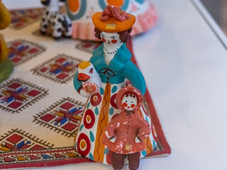 The Dymkovsky toy is a Russian folk craft that consists in making clay toys. Handmade clay...
