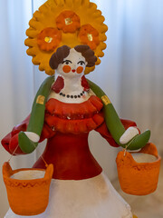 The Dymkovsky toy is a Russian folk craft that consists in making clay toys. Handmade clay...