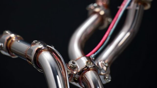 Racinggrade stainless steel brake lines displayed with a sleek lightweight structure optimized for highspeed durability and heat resistance