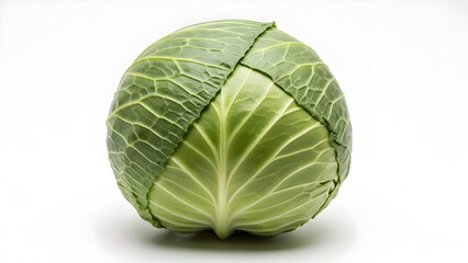 Obraz premium Savoy Cabbage Head with Crinkled Leaves 