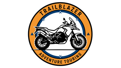 Obraz premium Trailblazer Adventure Touring Logo A Dynamic Emblem for Motorcycle Enthusiasts and Exploration