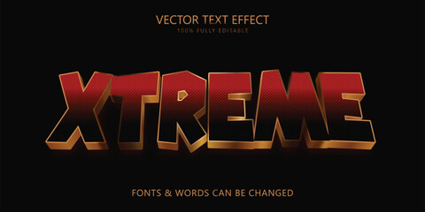 Extreme editable text effect, Modern 3d text style © wintoko