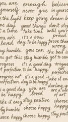 Inspirational handwritten motivational quotes.