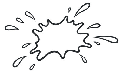 Fototapeta premium An abstract splash shape in minimalist outline vector style, perfect for graphic design and creative projects