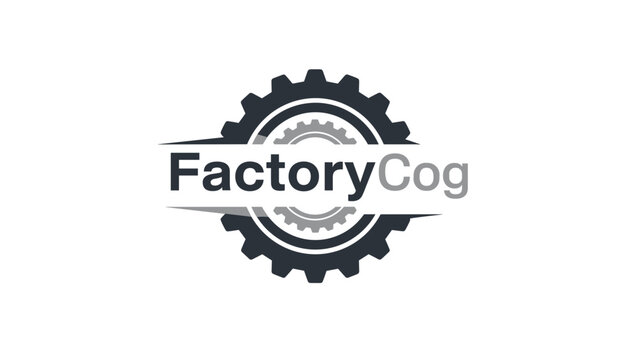 Factory Cog Logo Design Element.