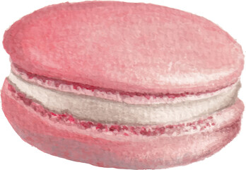Macaron sweets pastry watercolor illustration