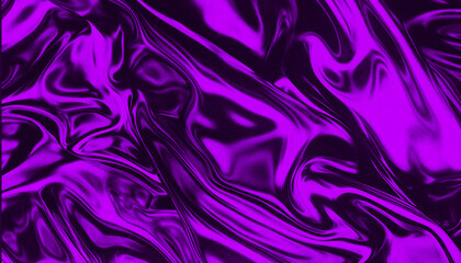 Obraz premium Rich, flowing purple satin fabric texture with deep shadows and highlights, creating a luxurious, abstract background with a metallic sheen and subtle grain.