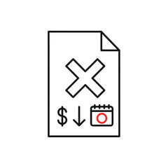 Obraz premium A Modern Digital Document with Payment and Calendar Icons for Business Transactions