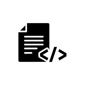 Close-up of a Document with Coding Symbols and Text for Software Development