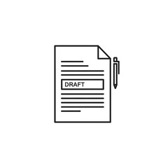 Close-up of a Draft Document with Pen for Business and Office Use