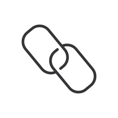 Connection line editable stroke icon. Vector illustration