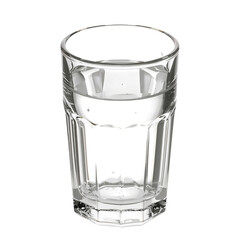 Clear Glass Cup on a Plain Background With No Contents Visible