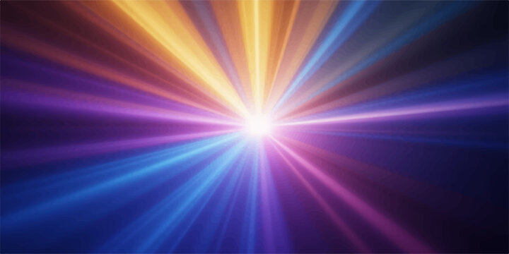 Abstract colorful background with bright blue rays and a glowing star burst design featuring a cosmic light flare and motion speed illustration for a shiny energy backdrop