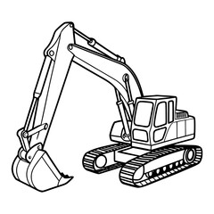 excavator vector illustration