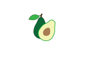 Avocado vector art 