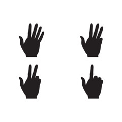 Obraz premium Hand gestures line icon set. Included icons as fingers interaction, pinky swear, forefinger point, greeting, pinch, hand washing