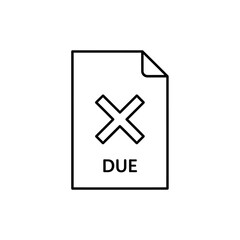 Obraz premium Close-Up of Overdue Payment Notice Document with Red X Mark