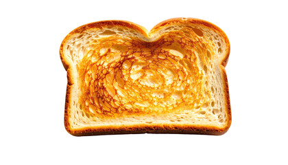 Perfectly toasted bread slice against a black backdrop, showing intricate grill marks