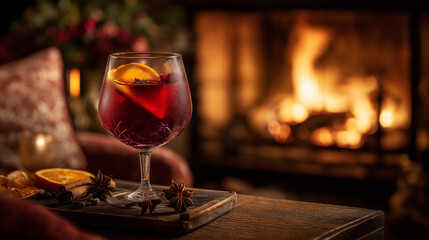 glass of hot red wine