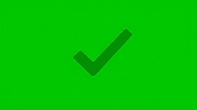A green checkmark on a white background with a green background at the top, conveying a sense of confirmation and approval.