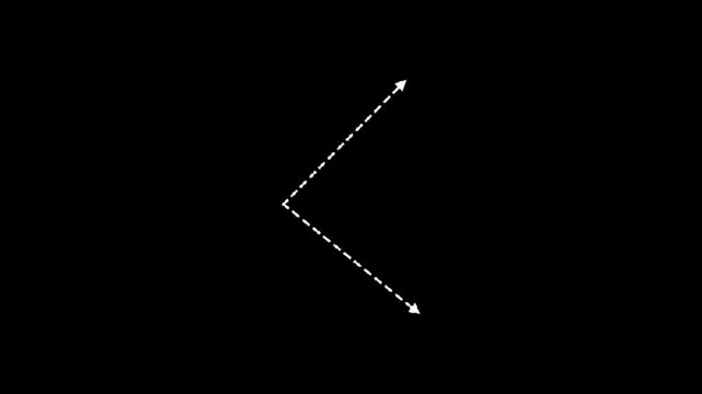 Direct your viewers with this clean white dashed arrow animation, perfect for navigation and instructional guides. 