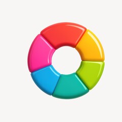 Obraz premium Colorful segmented circular infographic