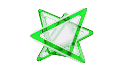 Abstract Green Star Shape
