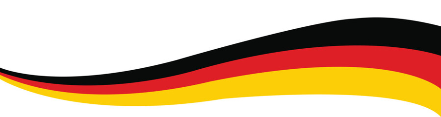 Obraz premium Waving stylized graphic element displaying the unmistakable horizontal black red and gold colors of the German flag