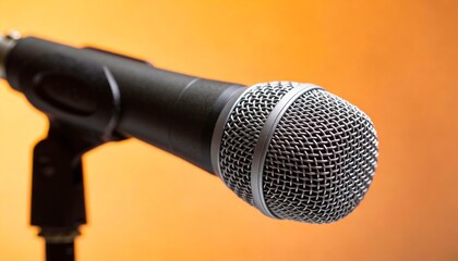 Microphone on Stand Ready for Performance, Event or Announcment