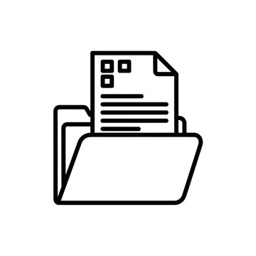 Document Files in Folder for Organization and Storage in Office Environment