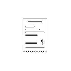 Financial Document or Receipt with Price and Monetary Symbols for Business and Commerce Use