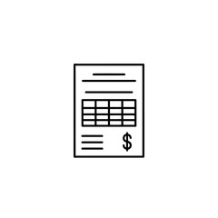 Financial Document with Dollar Sign and Data Chart for Business Reports