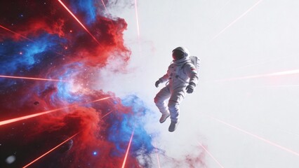 Fototapeta premium Astronaut floating in space