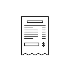 Minimalist Black and White Receipt Illustration for Financial Documents