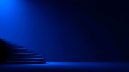 Obraz premium growth image with stairs made of light leading upward, symbolizing success, ambition, and career progress