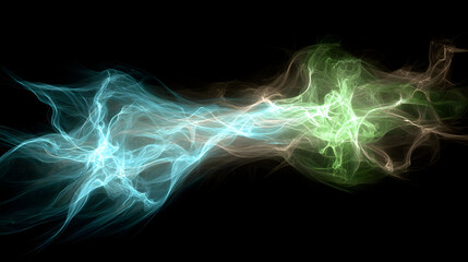 flow illustration using abstract currents of light and color
