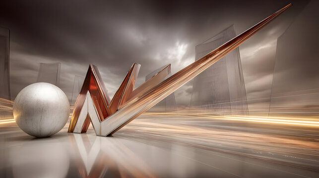 identity concept with abstract logos and shapes forming dynamic motion - Powered by Adobe