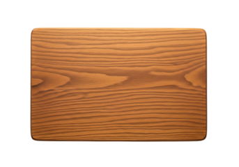 Wooden cutting board isolated on transparent background