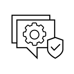 Obraz premium Protection vector icon. Defense Illustration sign. Security symbol. safety logo.