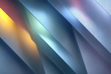 An abstract background with layered diagonal shapes and soft gradient color transitions.  