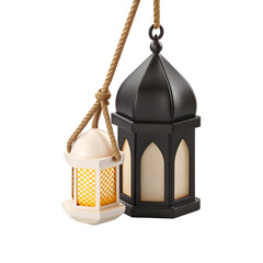 Hanging Ramadan lanterns Islamic decoration festive Muslim celebration night