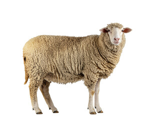 Obraz premium Sheep with thick woolly fleece standing