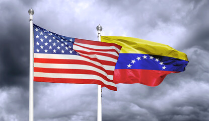 Tense relations between Venezuela and the United States. Concept of conflict