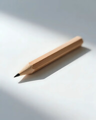 Einzelner Bleistift ohne Aufdruck auf neutralem Untergrund