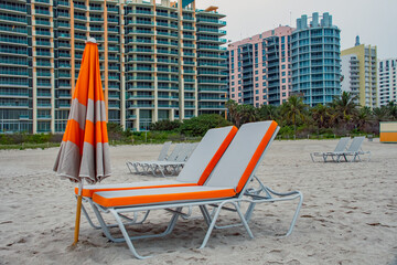 Florida,  Miami Beach mit seinem Sandstrand - South Beach