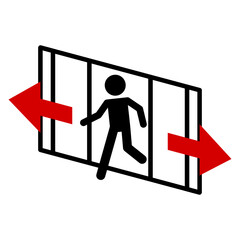 Automatic sliding door icon